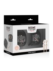 ESPOSAS BDSM NEGRAS CON FORRO DE NEOPRENO AJUSTABLES DE LA MARCA BEGME BLACK EDITION