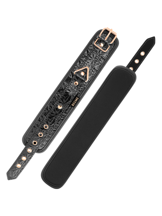 ESPOSAS TOBILLOS NEGRO NEOPRENO BDSM AJUSTABLES DE LA MARCA BEGME BLACK EDITION