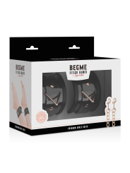 ESPOSAS TOBILLOS NEGRO NEOPRENO BDSM AJUSTABLES DE LA MARCA BEGME BLACK EDITION