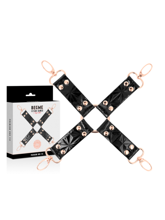 HOG TIE BDSM CUERO VEGANO NEGRO BEGME DE LA MARCA BEGME BLACK EDITION