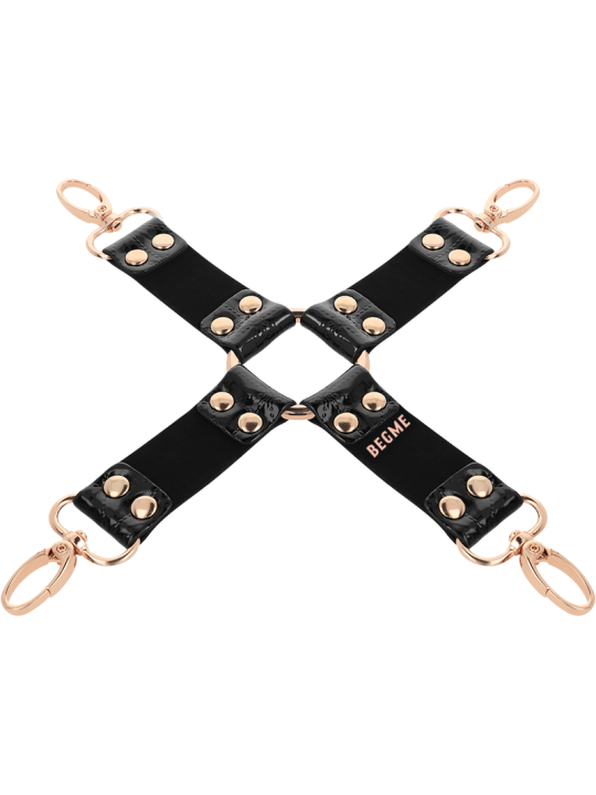 HOG TIE BDSM CUERO VEGANO NEGRO BEGME DE LA MARCA BEGME BLACK EDITION