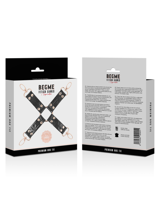 HOG TIE BDSM CUERO VEGANO NEGRO BEGME DE LA MARCA BEGME BLACK EDITION