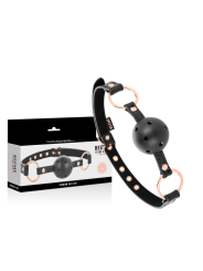 MORDAZA BDSM CUERO VEGANO TRANSPIRABLE BLACK EDITION DE LA MARCA BEGME BLACK EDITION