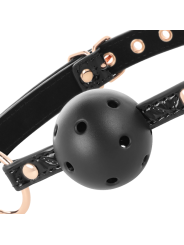 MORDAZA BDSM CUERO VEGANO TRANSPIRABLE BLACK EDITION DE LA MARCA BEGME BLACK EDITION