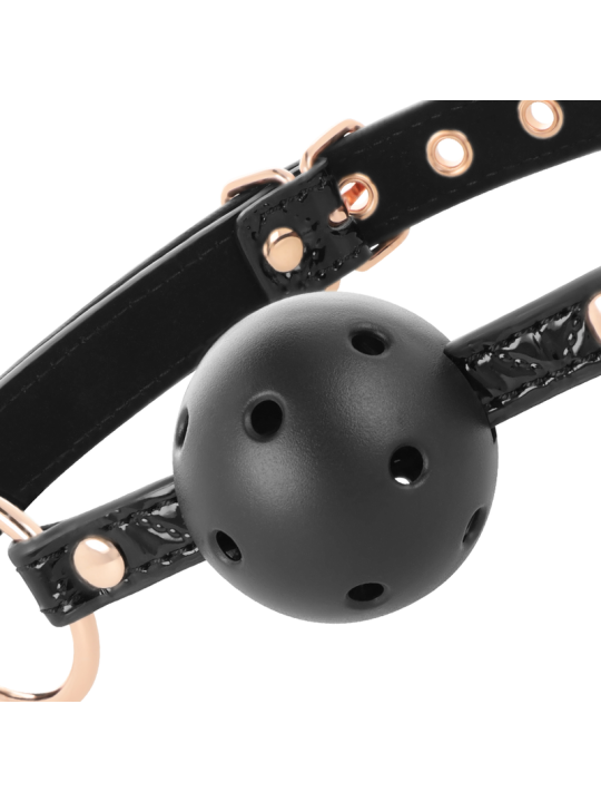 MORDAZA BDSM CUERO VEGANO TRANSPIRABLE BLACK EDITION DE LA MARCA BEGME BLACK EDITION