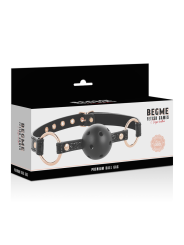 MORDAZA BDSM CUERO VEGANO TRANSPIRABLE BLACK EDITION DE LA MARCA BEGME BLACK EDITION