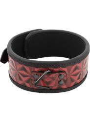 COLLAR BDSM CUERO VEGANO CON CADENA METÁLICA Y NEOPRENO DE LA MARCA BEGME RED EDITION