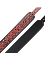 COLLAR BDSM CUERO VEGANO CON CADENA METÁLICA Y NEOPRENO DE LA MARCA BEGME RED EDITION