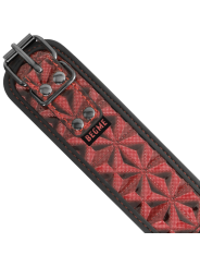 COLLAR BDSM CUERO VEGANO CON CADENA METÁLICA Y NEOPRENO DE LA MARCA BEGME RED EDITION