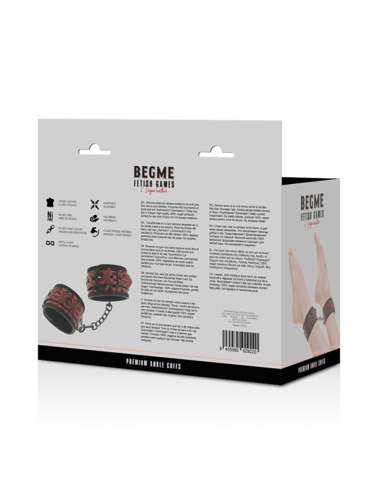 ESPOSAS TOBILLOS NEOPRENO RED EDITION BDSM DE LA MARCA BEGME RED EDITION