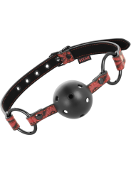 MORDAZA BDSM CUERO VEGANO ROJO TRANSPIRABLE DE LA MARCA BEGME RED EDITION