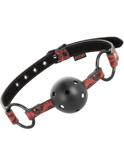 MORDAZA BDSM CUERO VEGANO ROJO TRANSPIRABLE DE LA MARCA BEGME RED EDITION