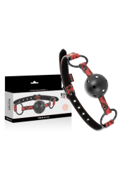 MORDAZA BDSM CUERO VEGANO ROJO TRANSPIRABLE DE LA MARCA BEGME RED EDITION