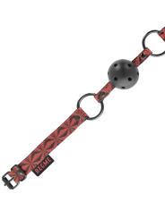 MORDAZA BDSM CUERO VEGANO ROJO TRANSPIRABLE DE LA MARCA BEGME RED EDITION