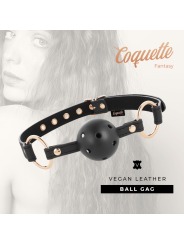 MORDAZA BDSM TRANSPIRABLE CUERO VEGANO AJUSTABLE DE LA MARCA COQUETTE FANTASY