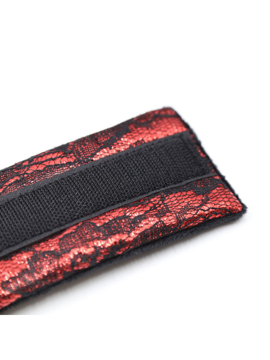 ESPOSAS ATERCIOPELADAS ROJO Y NEGRO AJUSTABLES DE LA MARCA OHMAMA FETISH