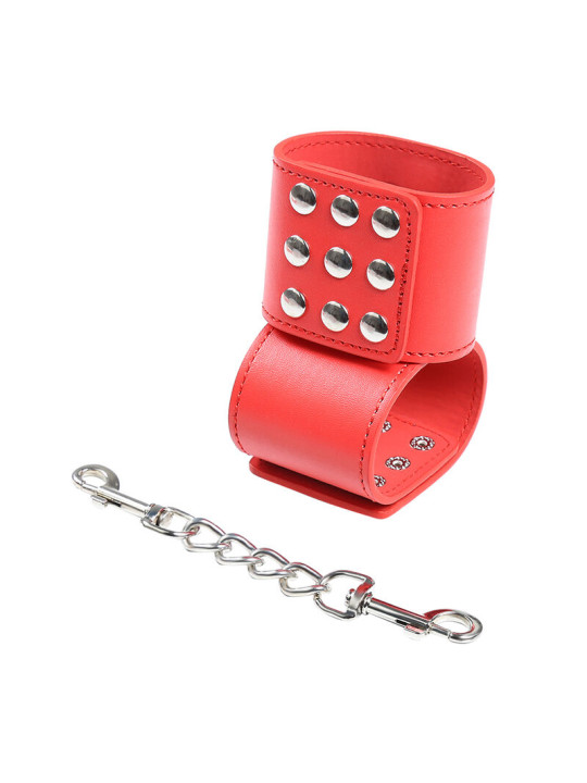ESPOSAS ROJAS FETICHISTAS CON CADENA AJUSTABLE DE LA MARCA OHMAMA FETISH