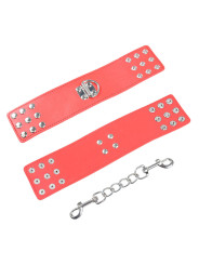 ESPOSAS ROJAS FETICHISTAS CON CADENA AJUSTABLE DE LA MARCA OHMAMA FETISH