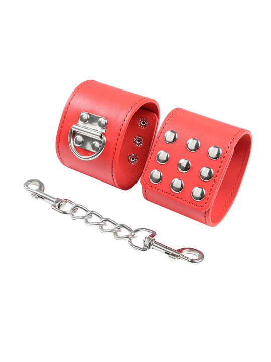 ESPOSAS ROJAS FETICHISTAS CON CADENA AJUSTABLE DE LA MARCA OHMAMA FETISH