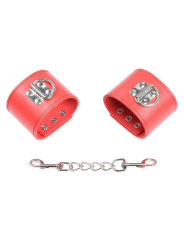 ESPOSAS ROJAS FETICHISTAS CON CADENA AJUSTABLE DE LA MARCA OHMAMA FETISH