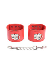 ESPOSAS ROJAS FETICHISTAS CON CADENA AJUSTABLE DE LA MARCA OHMAMA FETISH