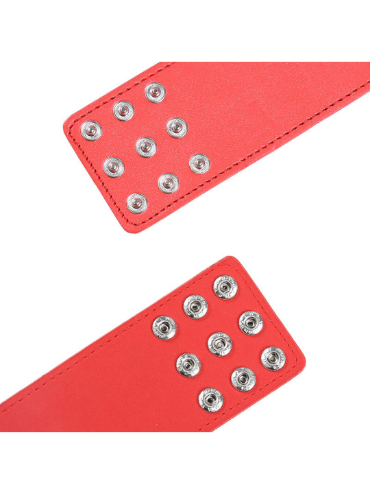 ESPOSAS ROJAS FETICHISTAS CON CADENA AJUSTABLE DE LA MARCA OHMAMA FETISH