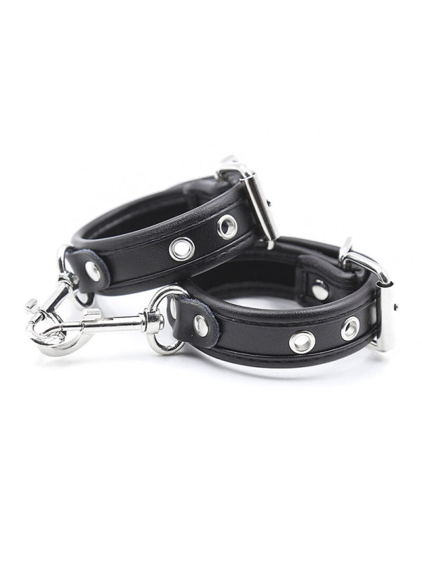 ESPOSAS DE PIEL AJUSTABLES OHMAMA PARA FETISH DE LA MARCA OHMAMA FETISH