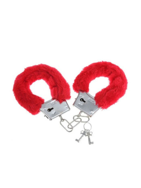 ESPOSAS METÁLICAS FORRADAS ROJO PELUCHE DE LA MARCA DIABLO PICANTE