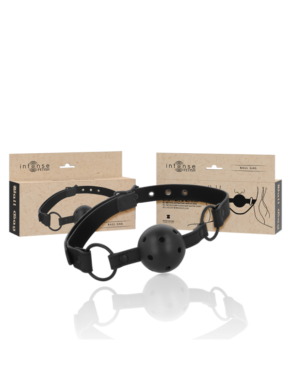 BOZAL DE CUERO VEGANO PARA MASCOTAS - AJUSTABLE Y SEGURO DE LA MARCA INTENSE FETISH