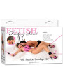 KIT BONDAGE ROSA CON PUÑOS PELUDOS Y LIBERACIÓN RÁPIDA DE LA MARCA FETISH FANTASY SERIES