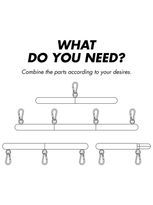 BARRA SEPARADORA BDSM AJUSTABLE 4 PIEZAS FETISH DE LA MARCA FETISH SUBMISSIVE BONDAGE