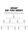 BARRA SEPARADORA BDSM AJUSTABLE 4 PIEZAS FETISH DE LA MARCA FETISH SUBMISSIVE BONDAGE