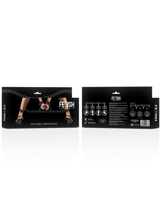 BARRA SEPARADORA BDSM AJUSTABLE 4 PIEZAS FETISH DE LA MARCA FETISH SUBMISSIVE BONDAGE