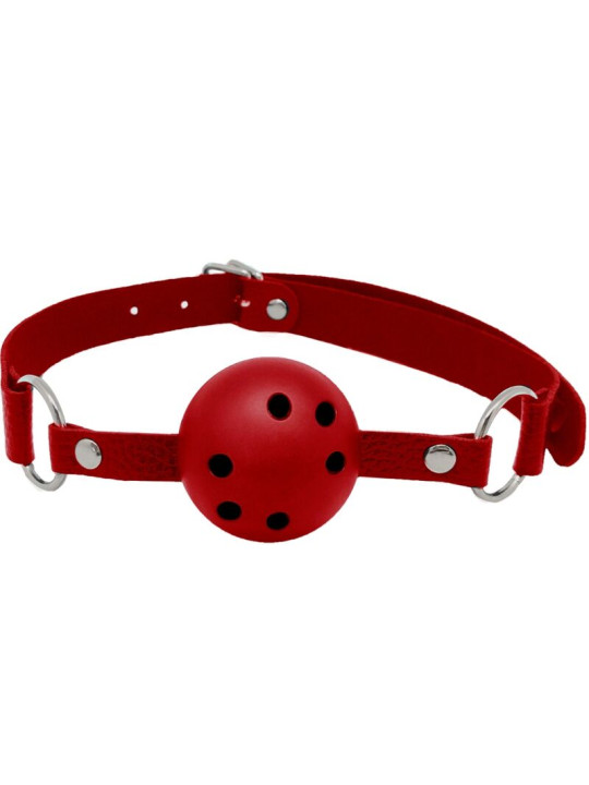 MORDAZA BDSM TRANSPIRABLE ROJO DISCRETION DE LA MARCA ALIVE
