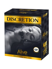 MORDAZA BDSM TRANSPIRABLE ROJO DISCRETION DE LA MARCA ALIVE