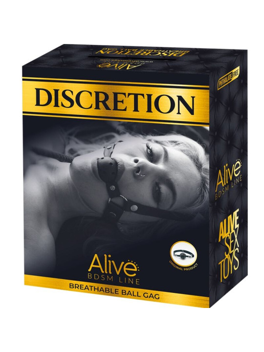 MORDAZA BDSM TRANSPIRABLE ROJO DISCRETION DE LA MARCA ALIVE