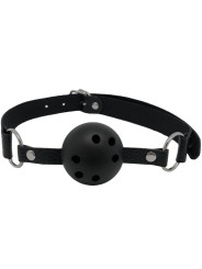 MORDAZA BDSM TRANSPIRABLE NEGRA AJUSTABLE DE LA MARCA ALIVE