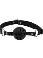 MORDAZA BDSM TRANSPIRABLE NEGRA AJUSTABLE DE LA MARCA ALIVE