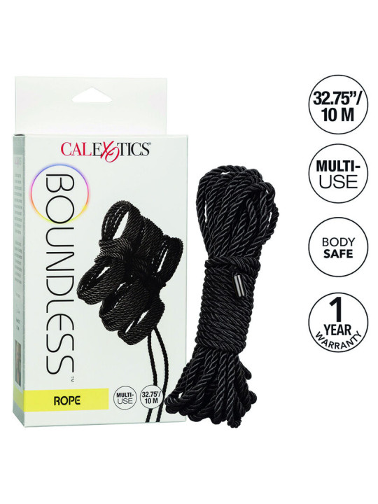 CUERDA BDSM 10M NEGRA ALGODÓN PARA ATADURAS DE LA MARCA CALEXOTICS