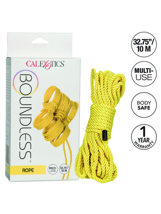 CUERDA BDSM 10M AMARILLO PARA ATADURAS SEGURAS DE LA MARCA CALEXOTICS