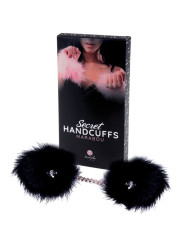 ESPOSAS DE PLUMAS NEGRAS PARA BONDAGE SEGURO DE LA MARCA SECRETPLAY 100% FETISH