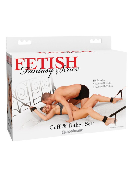KIT BONDAGE ESPOSAS Y ATADURAS FETISH FANTASY DE LA MARCA PIPEDREAMS