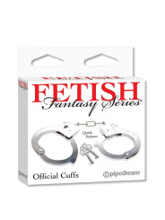 ESPOSAS DE METAL CON CADENA Y LLAVES SEGURAS DE LA MARCA FETISH FANTASY SERIES