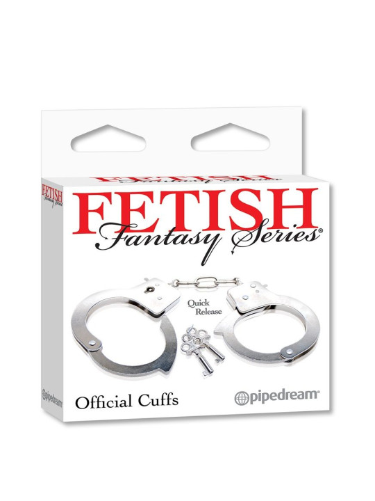 ESPOSAS DE METAL CON CADENA Y LLAVES SEGURAS DE LA MARCA FETISH FANTASY SERIES