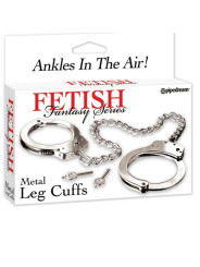 ESPOSAS METÁLICAS PARA PIERNAS BONDAGE DOBLE BLOQUEO DE LA MARCA FETISH FANTASY SERIES