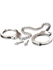 ESPOSAS METÁLICAS PARA PIERNAS BONDAGE DOBLE BLOQUEO DE LA MARCA FETISH FANTASY SERIES