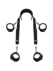 SET BDSM POSICIÓN MAESTRO CON ESPOSAS DE CUERO VEGANO DE LA MARCA FETISH SUBMISSIVE BONDAGE