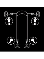 SET BDSM POSICIÓN MAESTRO CON ESPOSAS DE CUERO VEGANO DE LA MARCA FETISH SUBMISSIVE BONDAGE