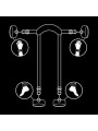 SET BDSM POSICIÓN MAESTRO CON ESPOSAS DE CUERO VEGANO DE LA MARCA FETISH SUBMISSIVE BONDAGE