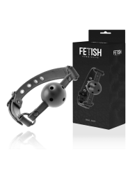 MORDAZA BDSM TRANSPIRABLE CUERO VEGANO AJUSTABLE DE LA MARCA FETISH SUBMISSIVE BONDAGE